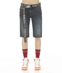 Cult of individuality Rocker Short Stretch belted in -Tidal