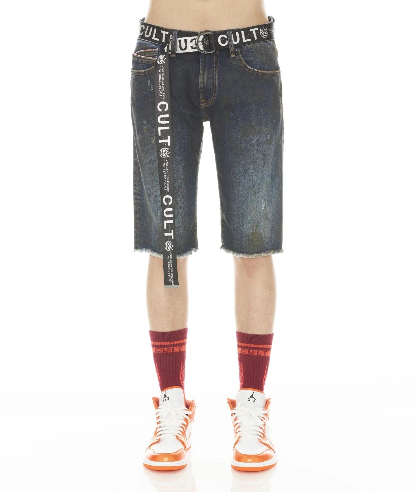 Cult of individuality Rocker Short Stretch belted in -Tidal