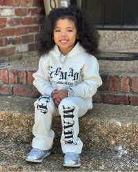 Focus kids light grey 'Self made stacked jogging set