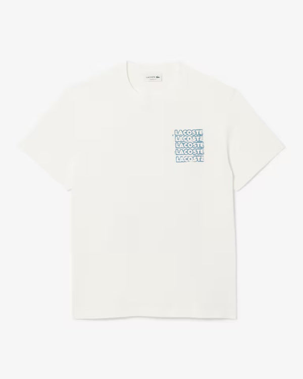 Lacoste Men's Graphic Print short set White/blue