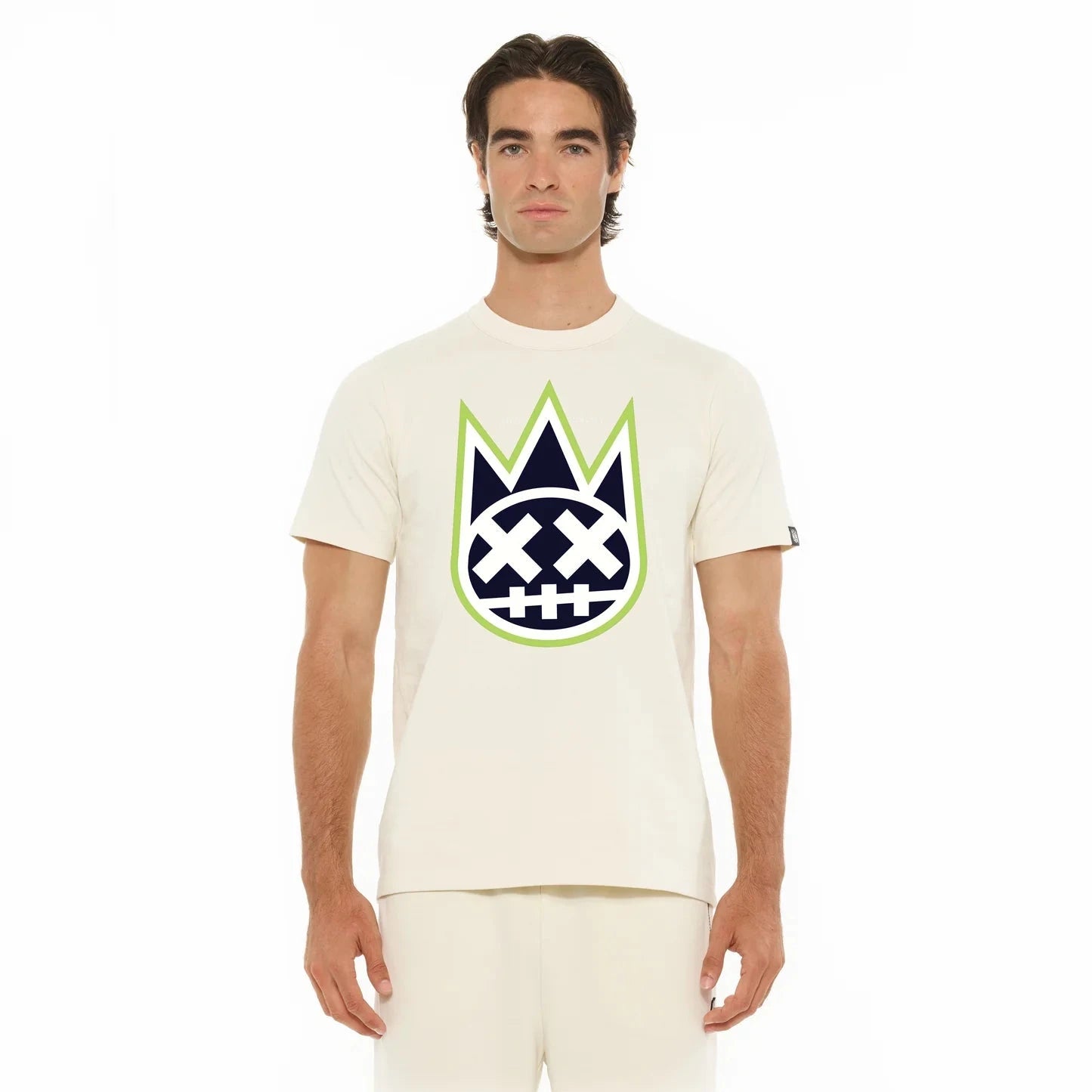 Cult of individuality Crew Neck Logo Tee in Winter White