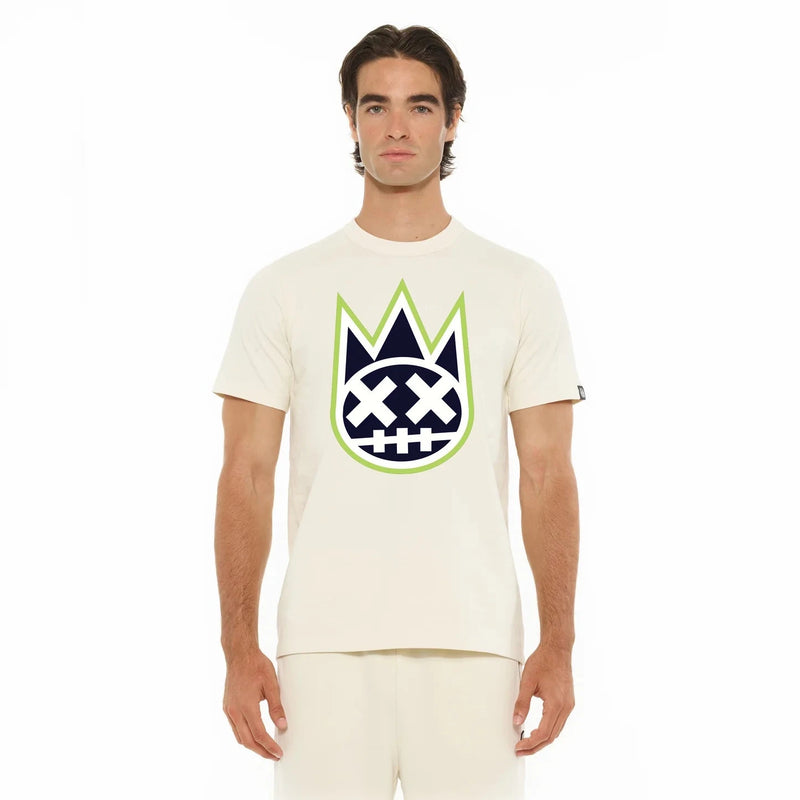 Cult of individuality Crew Neck Logo Tee in Winter White