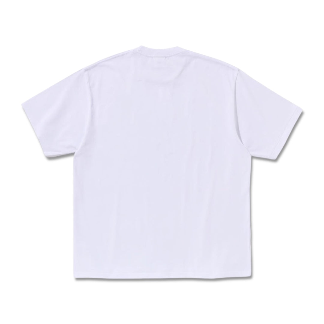 Bape Men's Sta Houndstooth College Relaxed Fit Tee White X Black