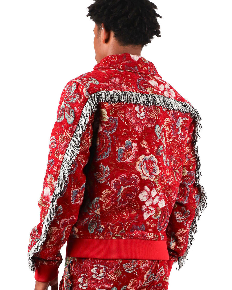 Majestik (Men’s red heavy tapestry jacket)
