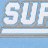 Supreme Football Zip Up Hoodie Light Blue