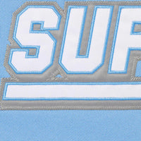 Supreme Football Zip Up Hoodie Light Blue