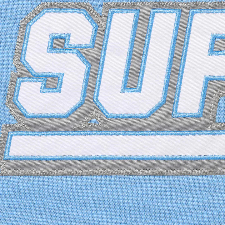 Supreme Football Zip Up Hoodie Light Blue