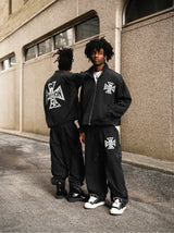 Mixed Emotion Nylon Classic Tracksuit Black