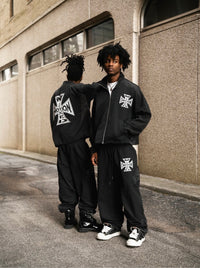 Mixed Emotion Nylon Classic Tracksuit Black