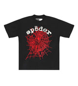 SP5DER Og Logo V2 Hw Spider Web Logo Tee Black/Red
