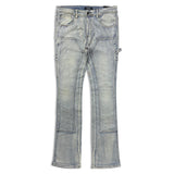 Kindred Men’s Rhinestone Denim Stacked Jeans Blue