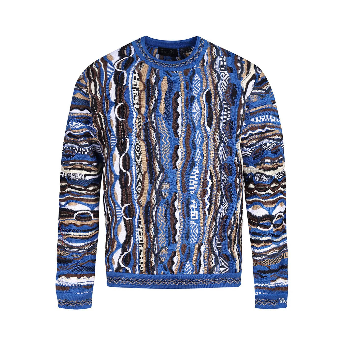 Coogi Australia Vegas Crewneck Sweater Blue Multi