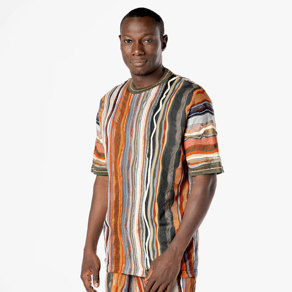 Coogi Australia Men's Lightweight Knit short set Natural Multi