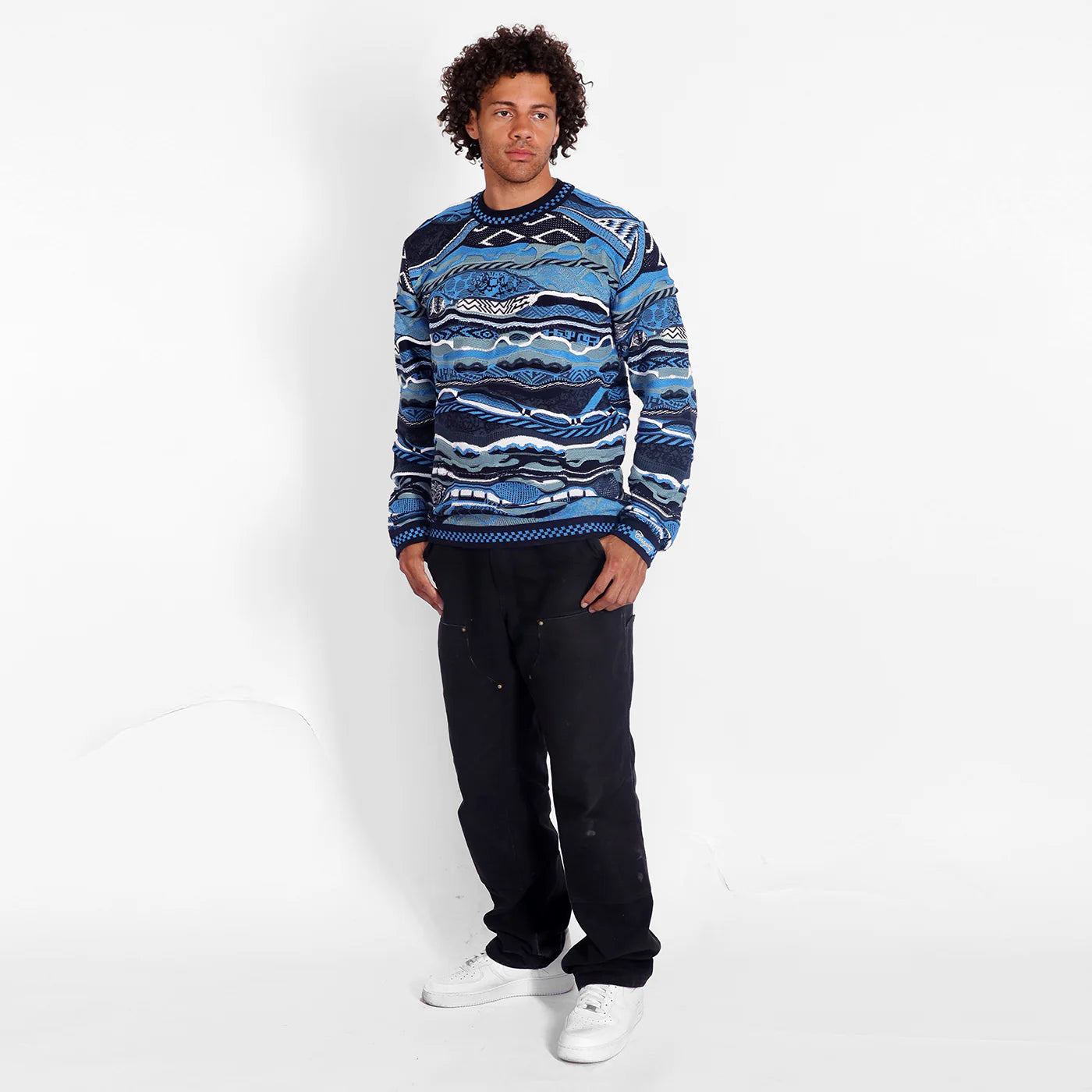 Coogi Australia Crewneck Sweater Robina Blues Multi