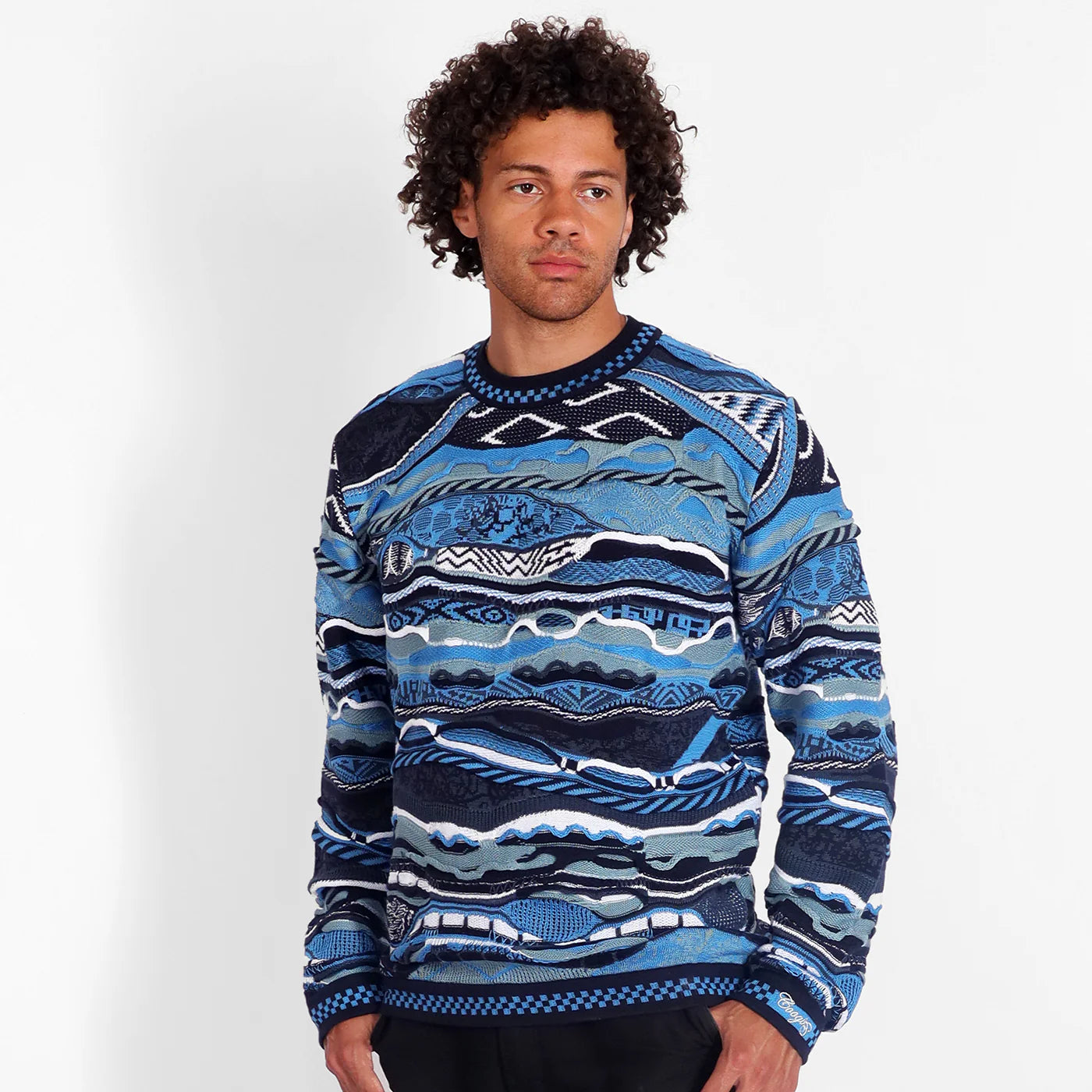 Coogi Australia Crewneck Sweater Robina Blues Multi