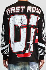 First Row Hard Racing Sport Long Sleeve Jersey Black