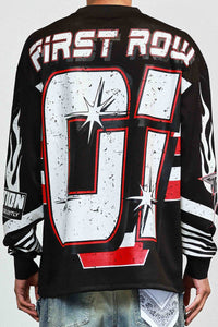 First Row Hard Racing Sport Long Sleeve Jersey Black