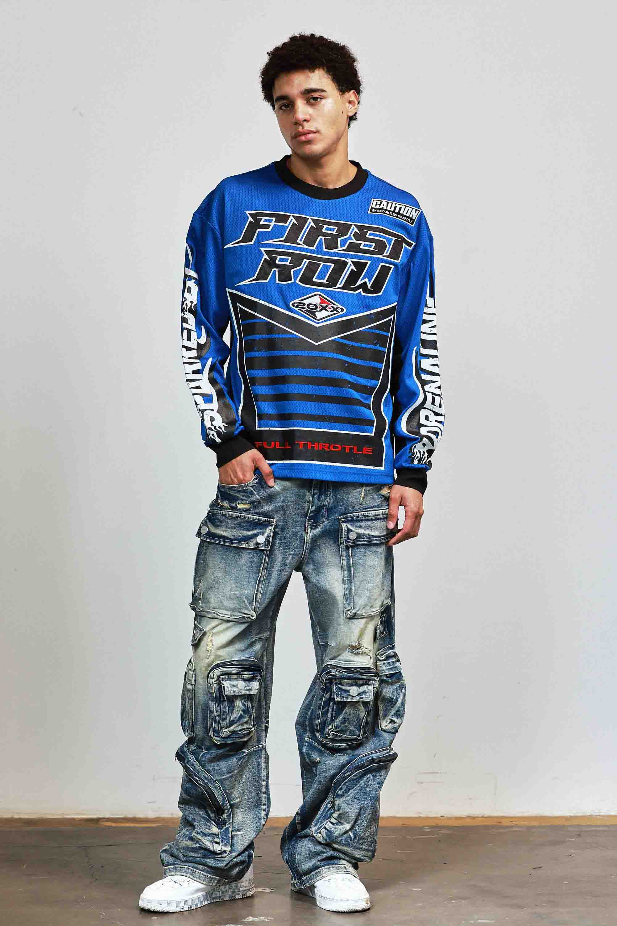 First Row Sparked By Adrenaline Sport Long Sleeve Jersey Royal Blue