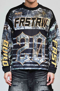 First Row Caution XX sport Long Sleeve Jersey Black