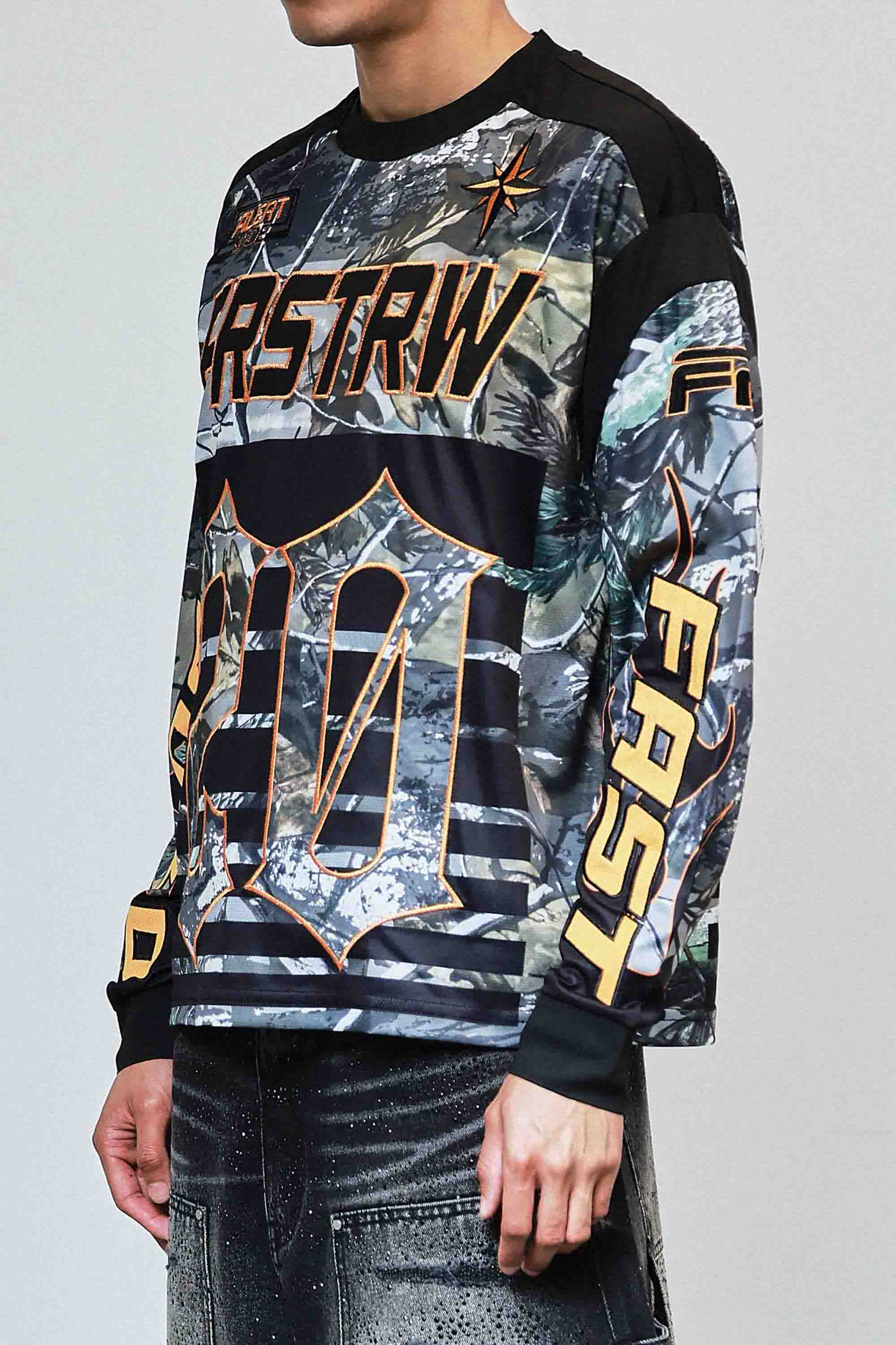 First Row Caution XX sport Long Sleeve Jersey Black