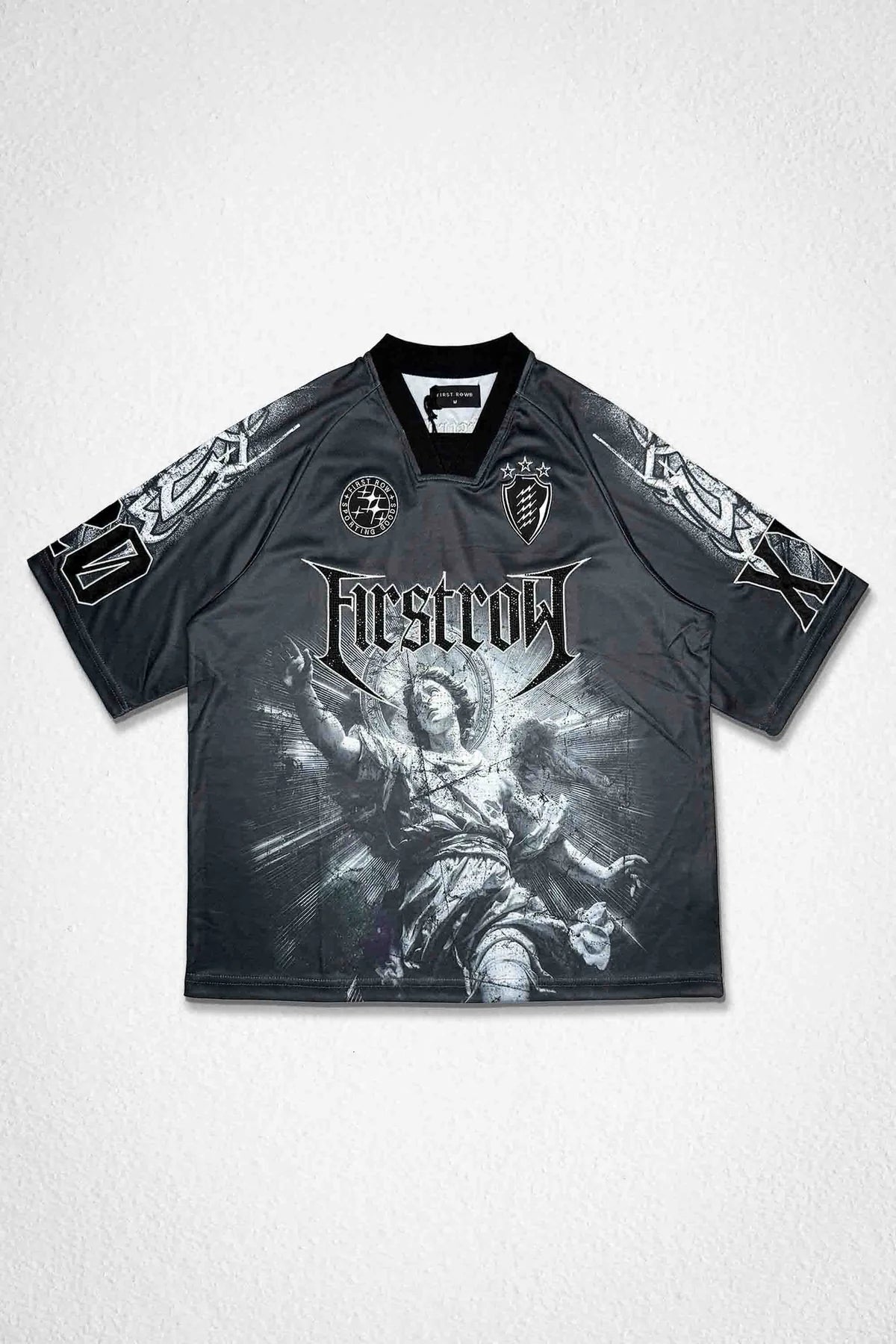 First Row Always Blessed Short Sleeve sports Jersey Black