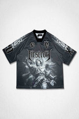 First Row Always Blessed Short Sleeve sports Jersey Black