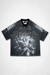 First Row Always Blessed Short Sleeve sports Jersey Black