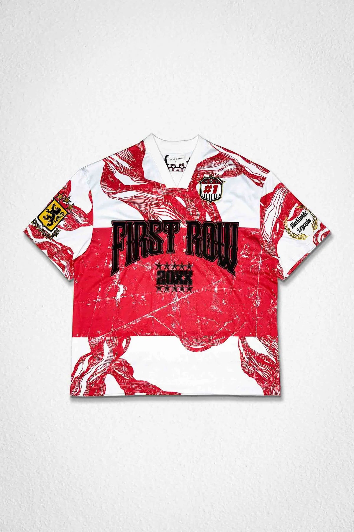 First Row Chaos State Short Sleeve Sports Jersey Red