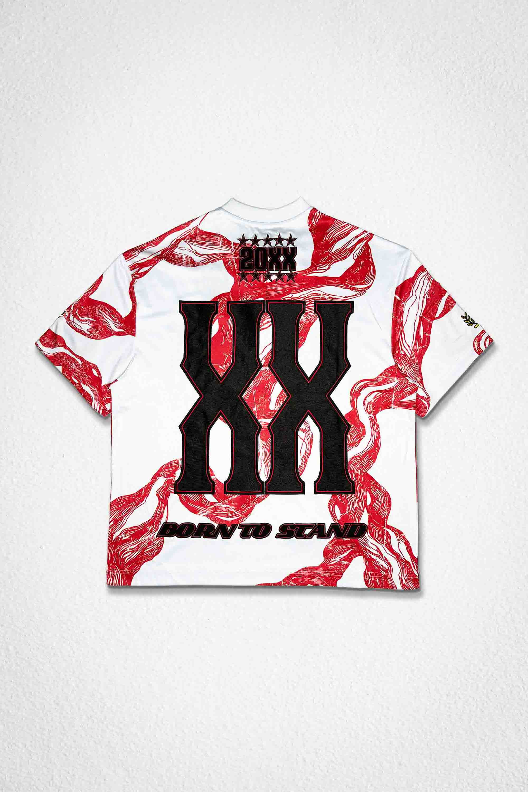First Row Chaos State Short Sleeve Sports Jersey Red