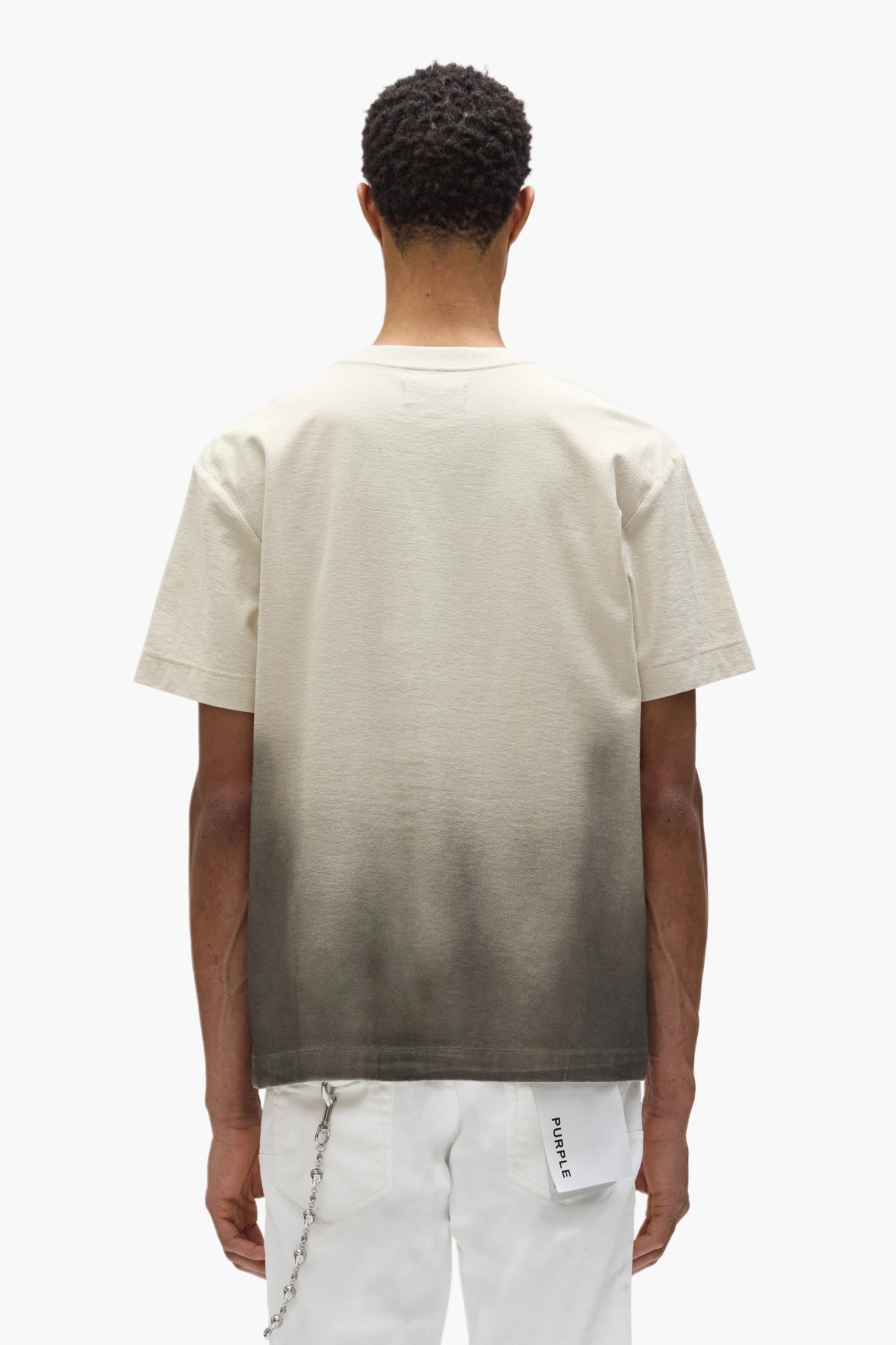 Purple Brand Gothic Outline Tee Beige