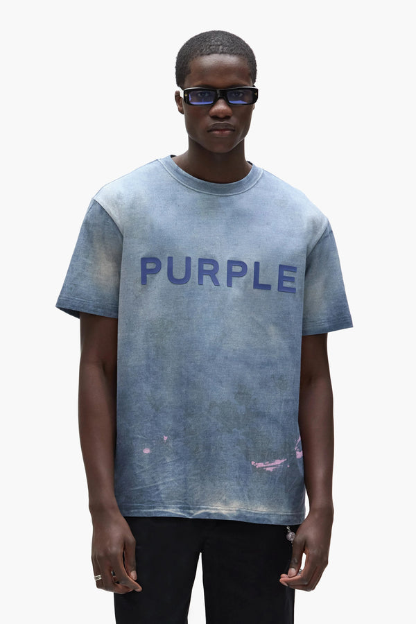 Purple Brand Men's Wordmark Tee Blue