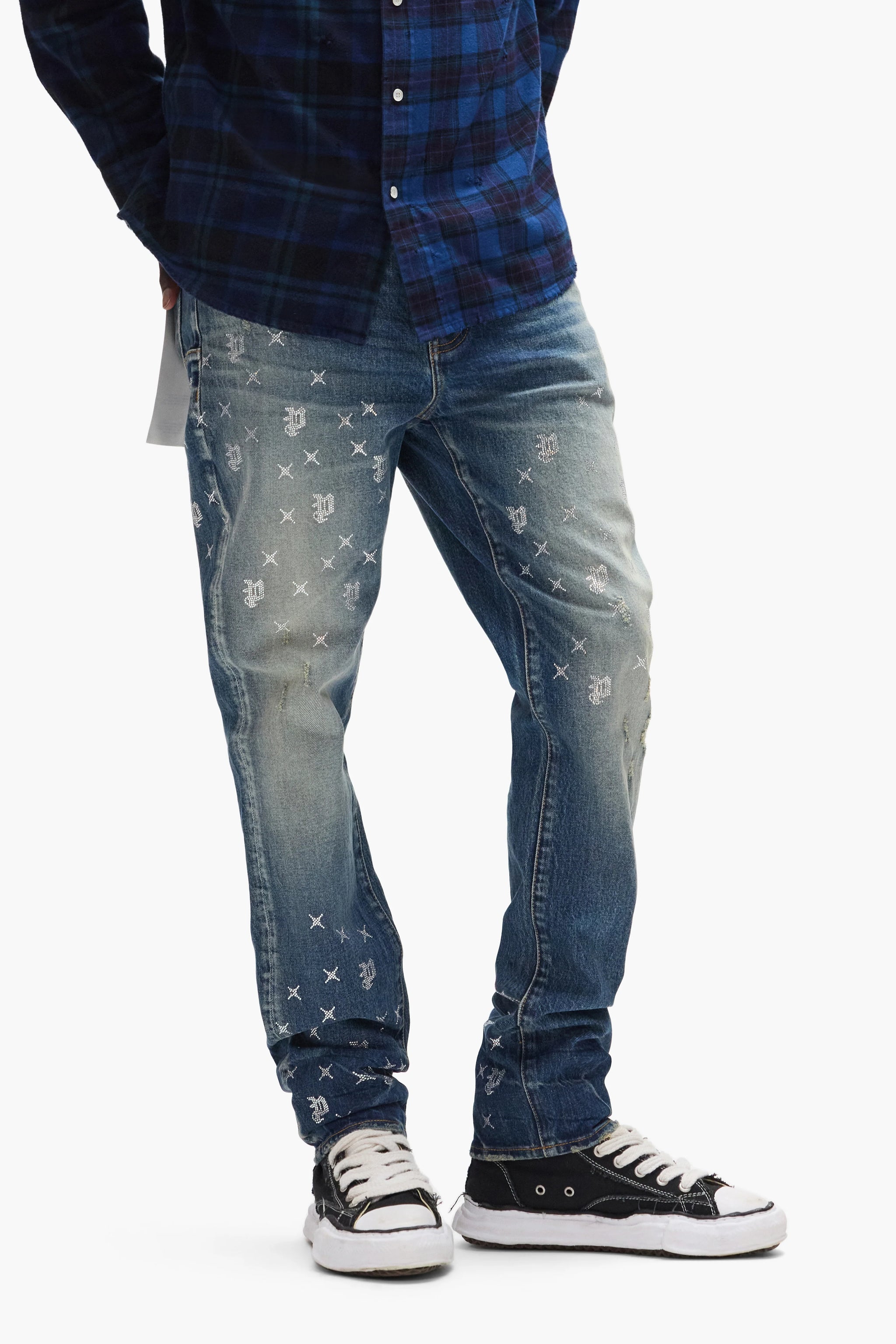 Purple Brand Mono Bling Vintage Jeans Mid indigo