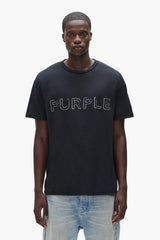 Purple Brand Studded Tee Black