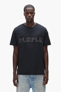 Purple Brand Studded Tee Black