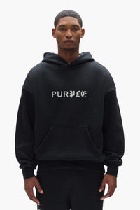 Purple Brand Half & Half Hoodie Black