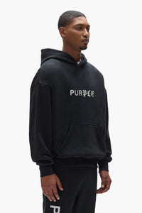 Purple Brand Half & Half Hoodie Black