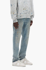 Purple Brand Sequin Splatter Paint Jean Light indigo