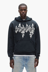 Purple Brand Flames Hoodie Black