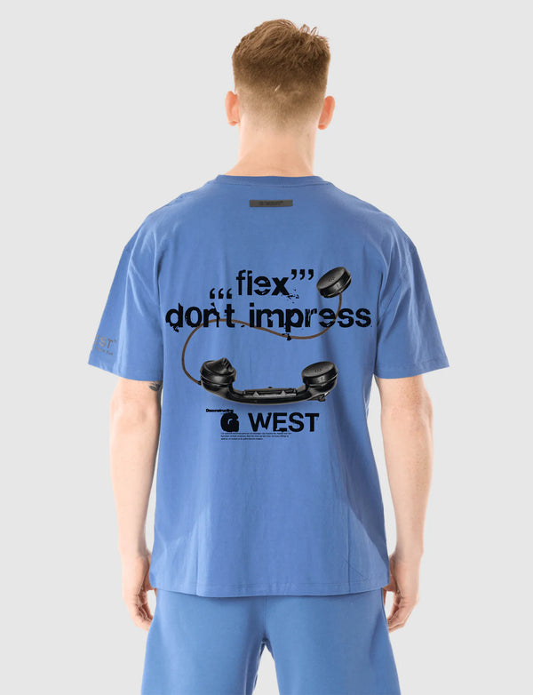 G west (blue flex don't impress t-shirt)
