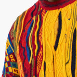 Coogi Australia Gambler Crewneck Sweater Oversized Fit Red/ Gold Multi