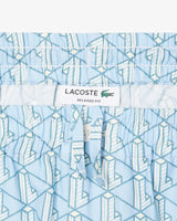 Lacoste Men’s Monogram Logo Print Relaxed Fit Shorts Light Blue – GH9928-51-GIL