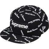 Supreme World Famous Box Logo New Era Fitted Hat Black