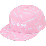 Supreme World Famous Box Logo New Era Fitted Hat Light Pink