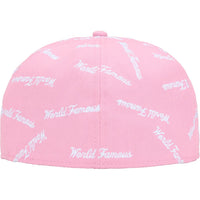 Supreme World Famous Box Logo New Era Fitted Hat Light Pink