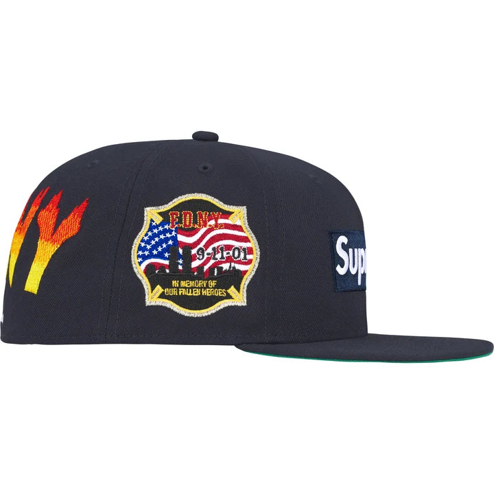 Supreme / FDNY Box Logo New Era Hat Navy Blue