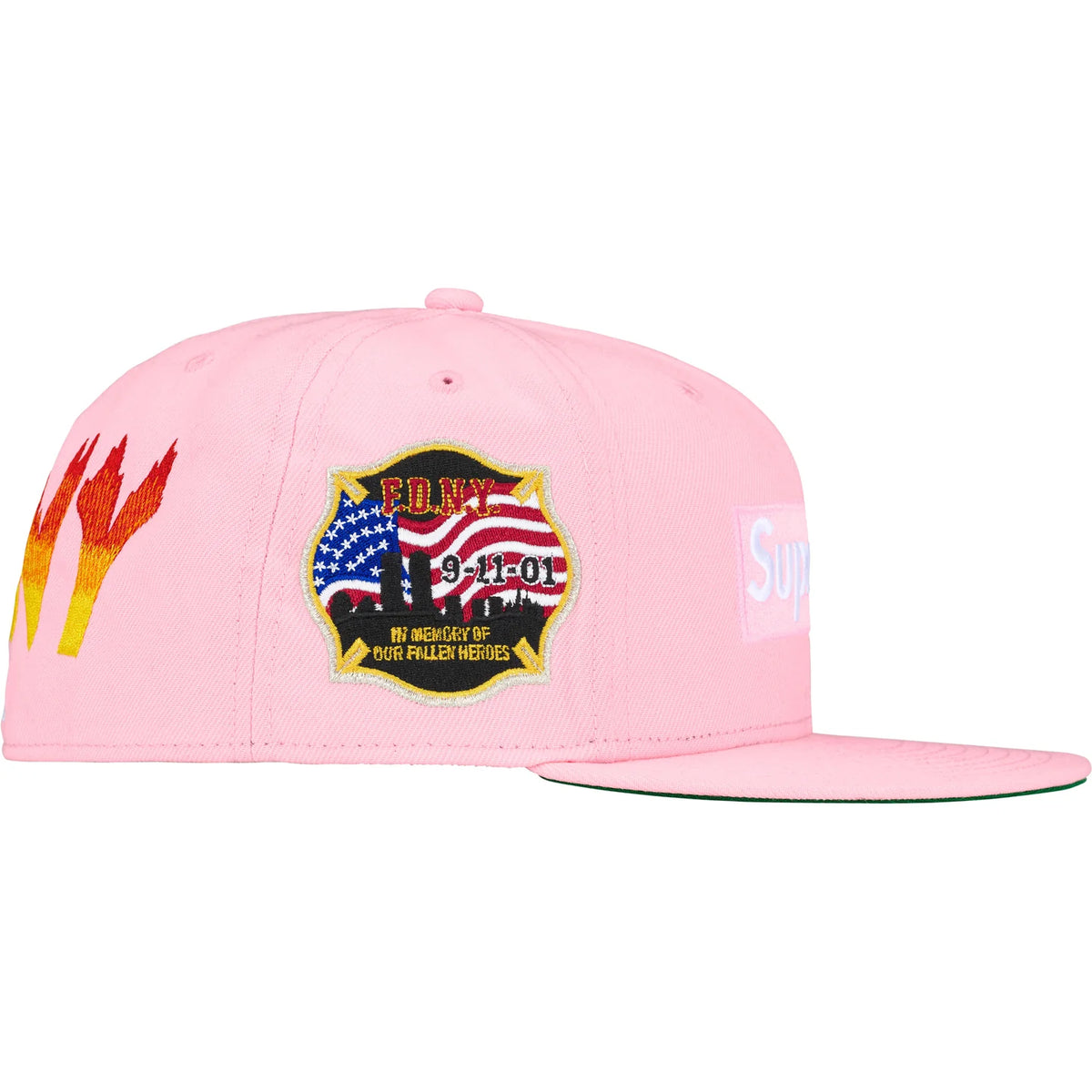 Supreme / Fdny Box Logo New Era Fitted Hat Pink