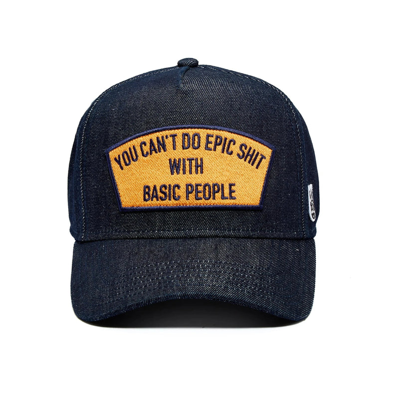 Cult of Individuality Epic Statement Denim Trucker Hat – Blue Denim
