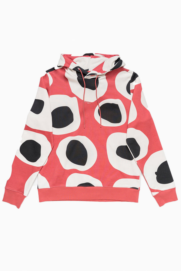 Inimigio (Red abstract ball allover hoodie)