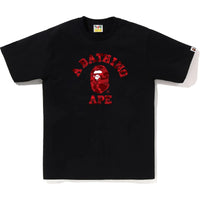 Bape Men's Color Camo College Tee Black X Red