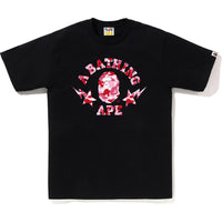 Bape Men’s Abc Camo Sta College Tee Black X Pink